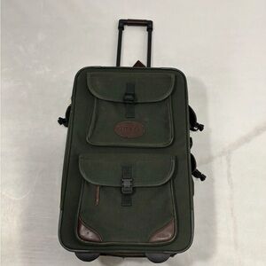 Orvis Dark Green Travel Bag with Brown Accents